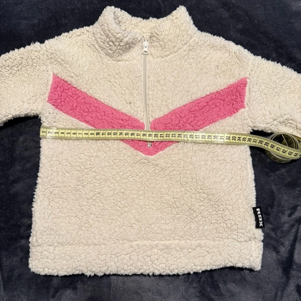 RBX Cream and Pink Kids Fleece Hoodie - Picture 7 of 11